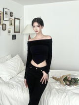 912. ツーウェイオフコルセットTシャツ / 912. two-way off corset T (3color)
