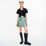 グリッターコーティングスカート / Glitter Coating Skirt [Green]