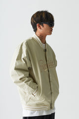 ロゴバーシティジャケット/BSR2223FWJK021 LOGO VARSITY JACKET CREAM BEIGE