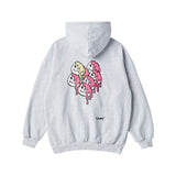 ハートプリンティングパーカー/HEART PRINTING HOODIE-WHITE MELANGE