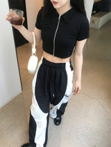 Sunday crop zip up
