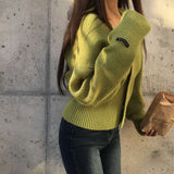[Belied made] Monet V-neck hidden knit cardigan