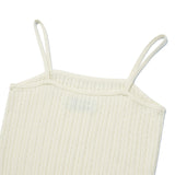 チェリークロップニットノースリーブ / CHERRY CROP KNIT SLEEVELESS [IVORY]