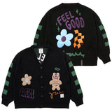 22フィールグッドオーバーサイズニットカーディガン/22 FEEL GOOD OVERSIZED KNIT CARDIGAN BLACK