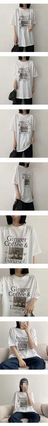 コーヒーショートスリーブTシャツ / coffee short-sleeved T-shirt