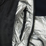 ウィンドブレーカーフーデッドステッチジャケット/BSR2223FWJK034 MMM WINDBREAKER HOODED STRETCH JACKET SILVER/NAVY