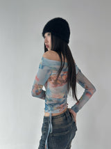 blue rain blouse