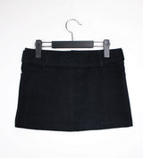 コーデュロイスリーボタンロースカート/Corduroy Three Button Low Skirt (2color)