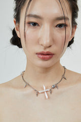 Wave07 horn necklace