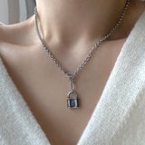 ロックボールドチェーンネックレス/mal Lock Bold Chain Necklace