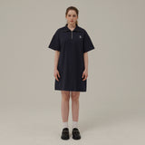 スモールロゴハーフジップアップミニドレス / SMALL LOGO HALF ZIPUP MINI DRESS_NAVY