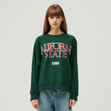 CALIFORNIA RAGLAN SWEATSHIRT (GREEN) (6604039454838)