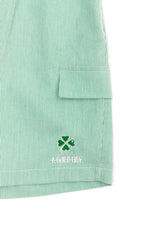 DOBI STRIPE HALF PANTS(GREEN)(Copy) (6572017352822)