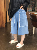 スラッシュデニムハーフパンツ