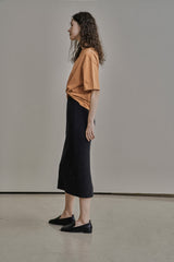 ウールHスカート/WOOL H SKIRT_CHARCOAL