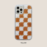 CHECKERBOARD HARD JELL CASE_YELLOW