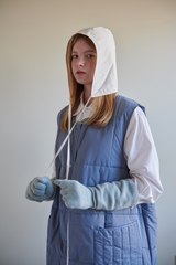클라우드 리어서블 후드(포 레이니,스노위데이) _크림&라이트 레몬 / Cloud reversible hood (for rainy, snowy day)_cream and light lemon (6656028213366)