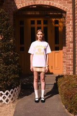 クラシックビッグロゴクルーネックホワイトユニセックスTシャツ / Classic Big Logo Crew Neck White Unisex T-shirt