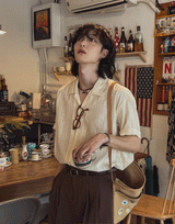fair stripe open shirt (2 color)