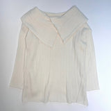 Off-shoulder long knitwear