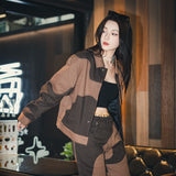 2 TONE PATCHWORK JACKET
