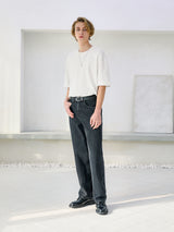 ワイドデニムパンツ / M160 WIDE DENIM PANTS_BLACK