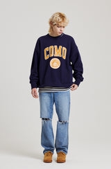 COMO VARSITY SWEATSHIRT [NAVY] (6613793407094)