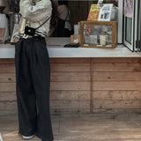 ストーンピンタックワイドパンツ