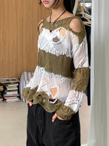 Bild Vintage Damage Stripe Long-Sleeved Knitwear