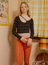 Cross Line Crop Knit (Black)