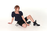 PUFF BUTTON BLOUSE (NAVY)