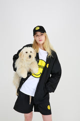 SMILE COACH JACKET (BLACK) (6699088543862)