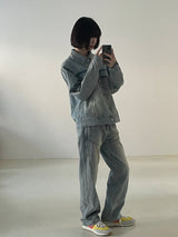 Zipper denim jacket 