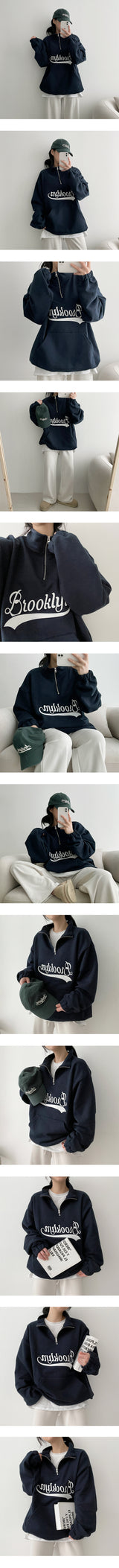 ルックルバンディングハーフジップアップアノラックスウェットシャツ / Rookle banding half zip-up anorak Sweatshirt