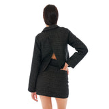 チューリップツイードジャケット / Tulip Tweed Jacket [Black]