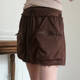 Jenda Cargo Zipper Pocket Banding Training Mini Skirt