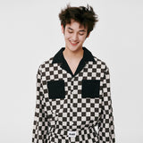 (M) Black Grid PJ Set