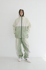 ラインブロックフーディージャケット/BSR2223FWJK029 LINE BLOCK HOODED JACKET CREAM KHAKI