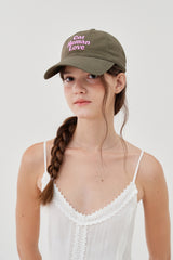 CAT HUMAN LOVE BALL CAP_KHAKI