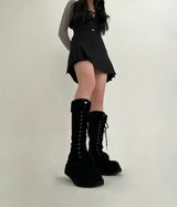 [MADE] Winter Angel Fur Boots (Dark Black)