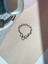 ASCLO Triple Ring Chain Bracelet (Silver) (6568776990838)