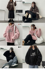 [BoA's wool lining!] ディアジャソボアウールボクシーフーディ