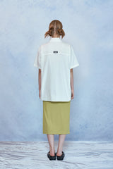 HIDE Cutting Half Sleeves Shirt (White) (6570994991222)