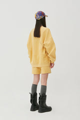 Reverse Bear Patch Crewneck_Canary (6684838854774)