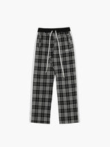 CHECK TRACK PANTS - BLACK/WHITE (4623312257142)
