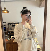 タビーキャットクラブスウェットシャツ / TABBY CAT CLUB SWEATSHIRT OATMEAL