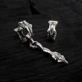 Sagitta-D1 silver hoop earring (4593082826870)
