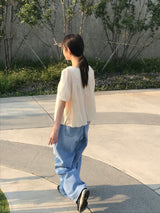 エリーストリングデニムパンツ