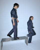 UNISEX DENIM SHIRT JACKET & PANTS SET M - INDIGO BLUE (6636434882678)