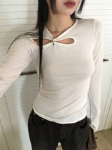 Pepo O-Ring Slit Warmer Long Sleeve T-Shirt
